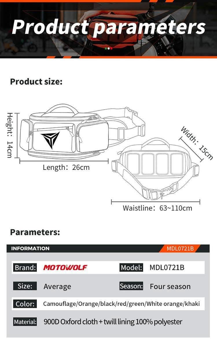 Motowolf waistbag v1