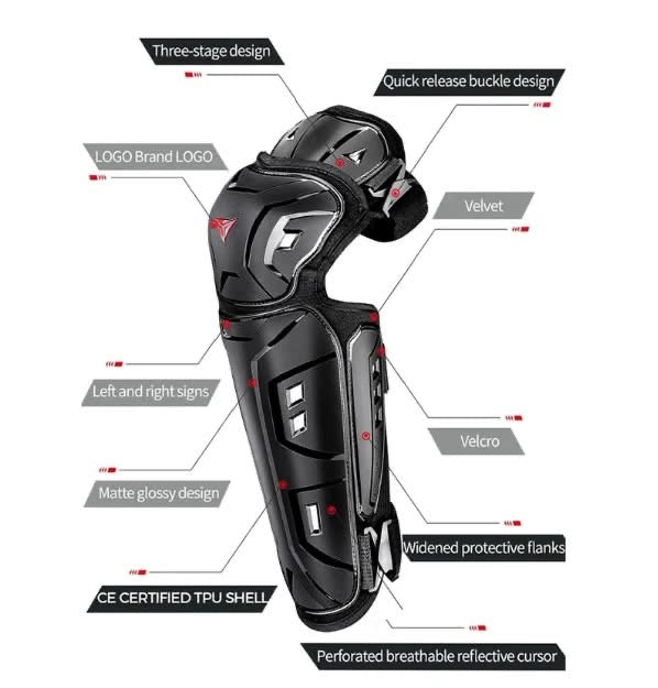 Motowolf Elbow and knee guard 1029