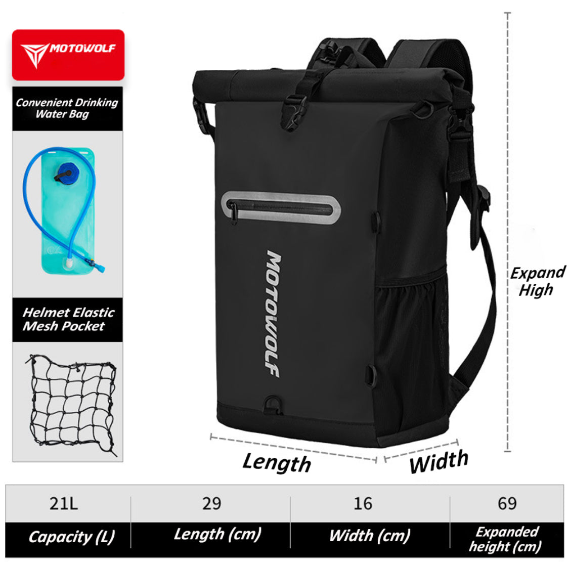 Motowolf Bagpack MB3