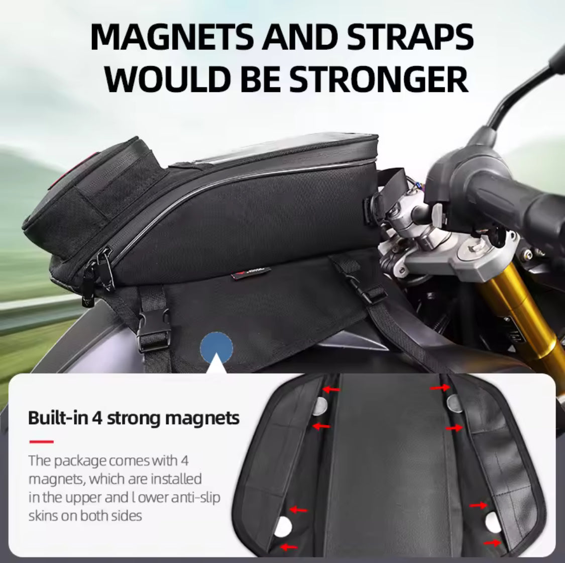 Moto centric tank bag