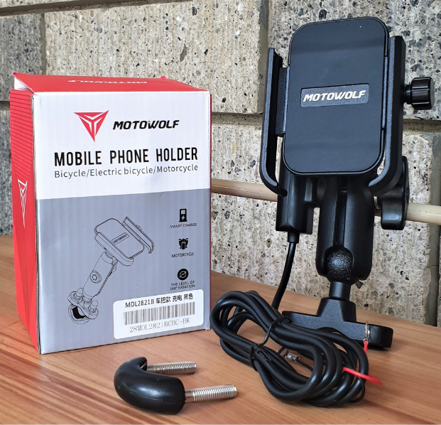 Motowolf Phone holder charger handle